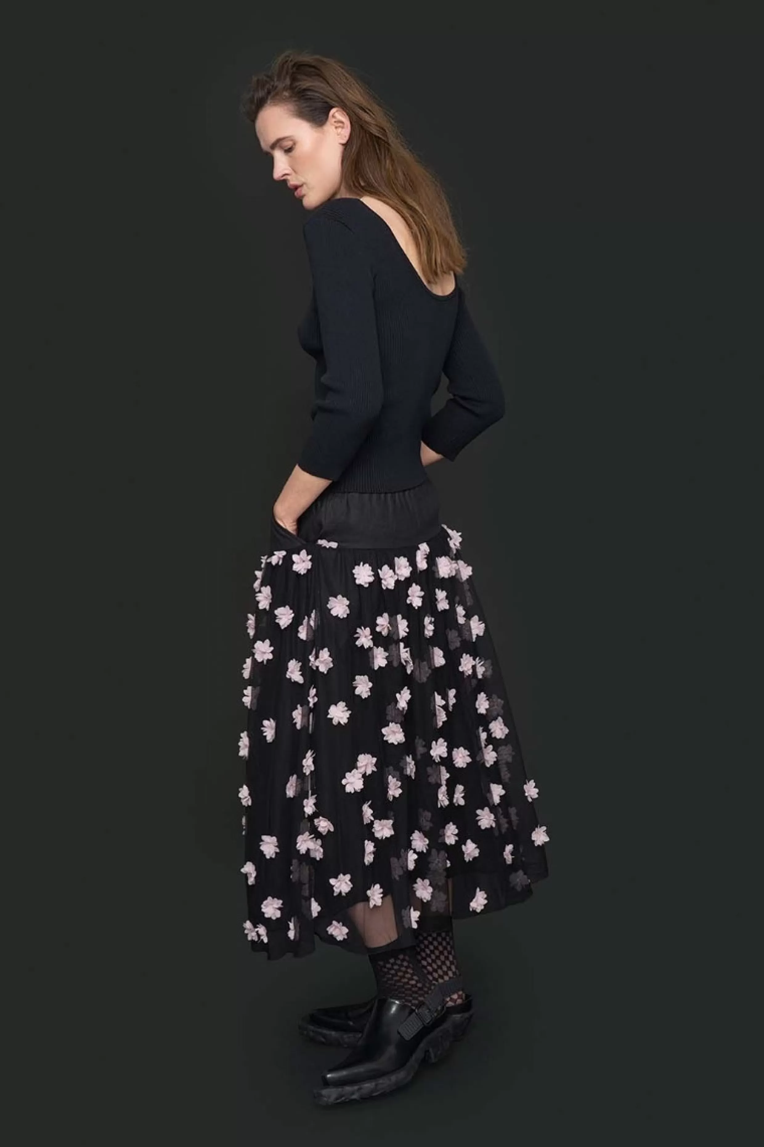 Bluser>BITTE KAI RAND Bloom bluse med 3/4 ærme BLACK