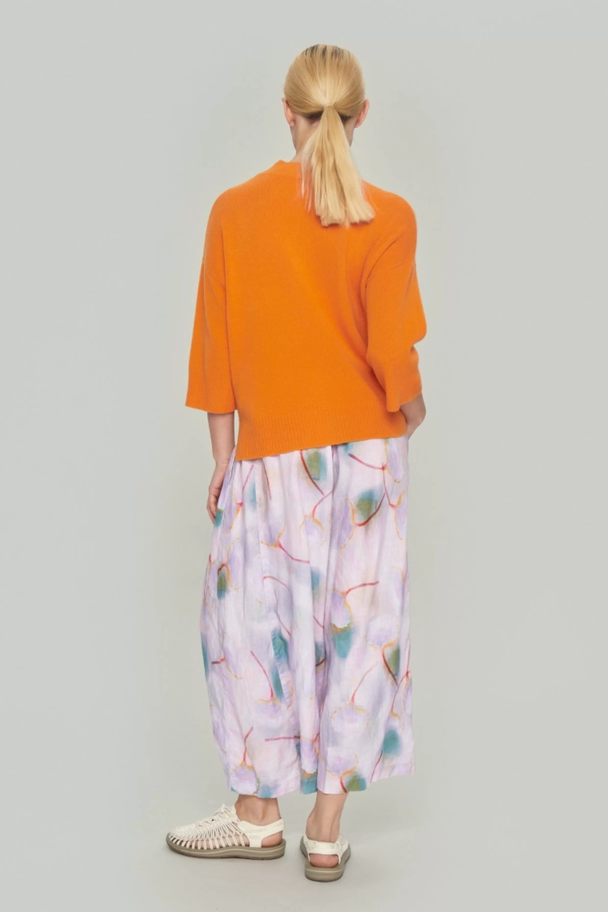 Bluser | Strik>BITTE KAI RAND Cloud cashmere bluse med rund hals SUNSETORANGE