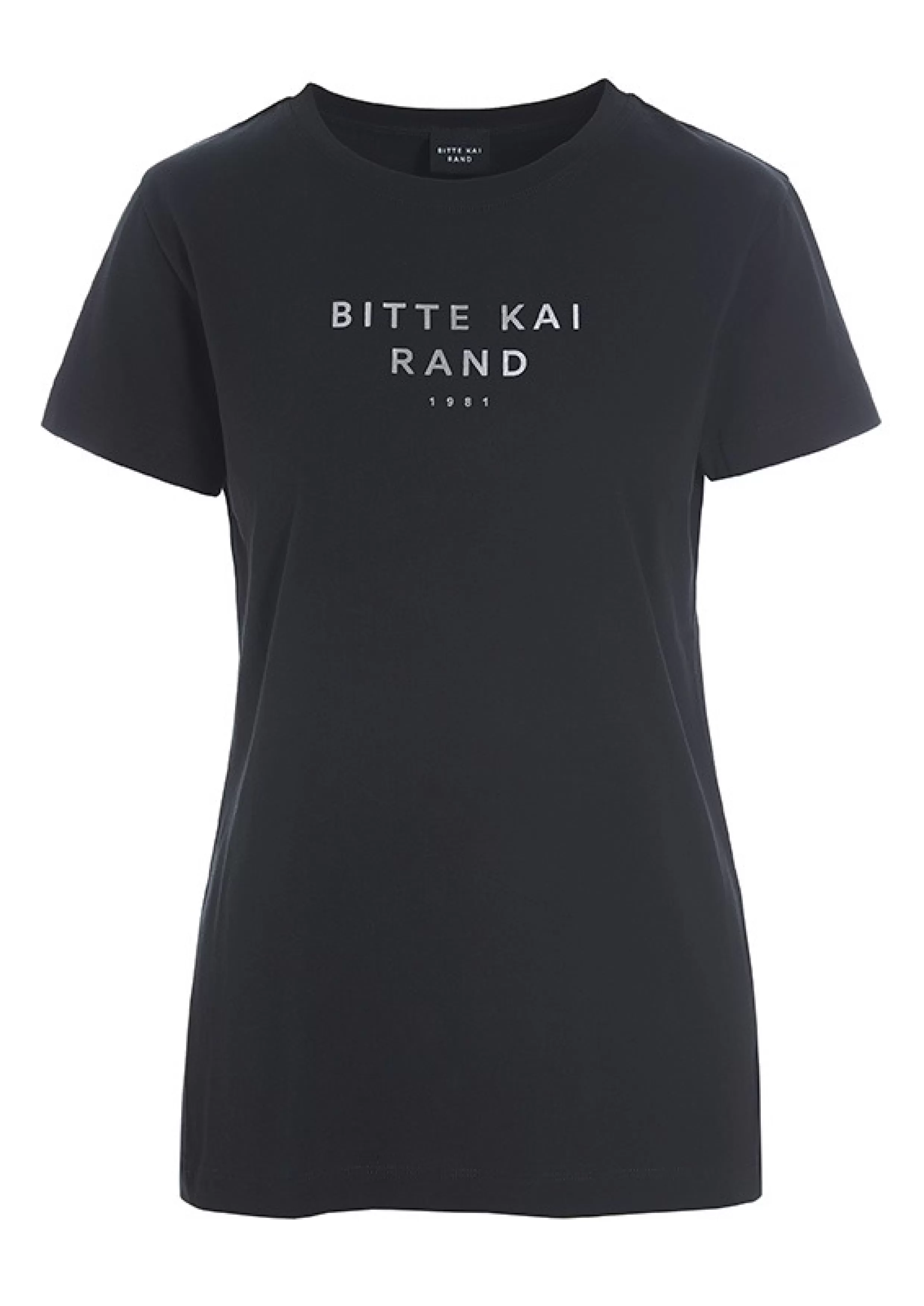 T-shirts & Toppe>BITTE KAI RAND Foil logo t-shirt BLACK/METAL