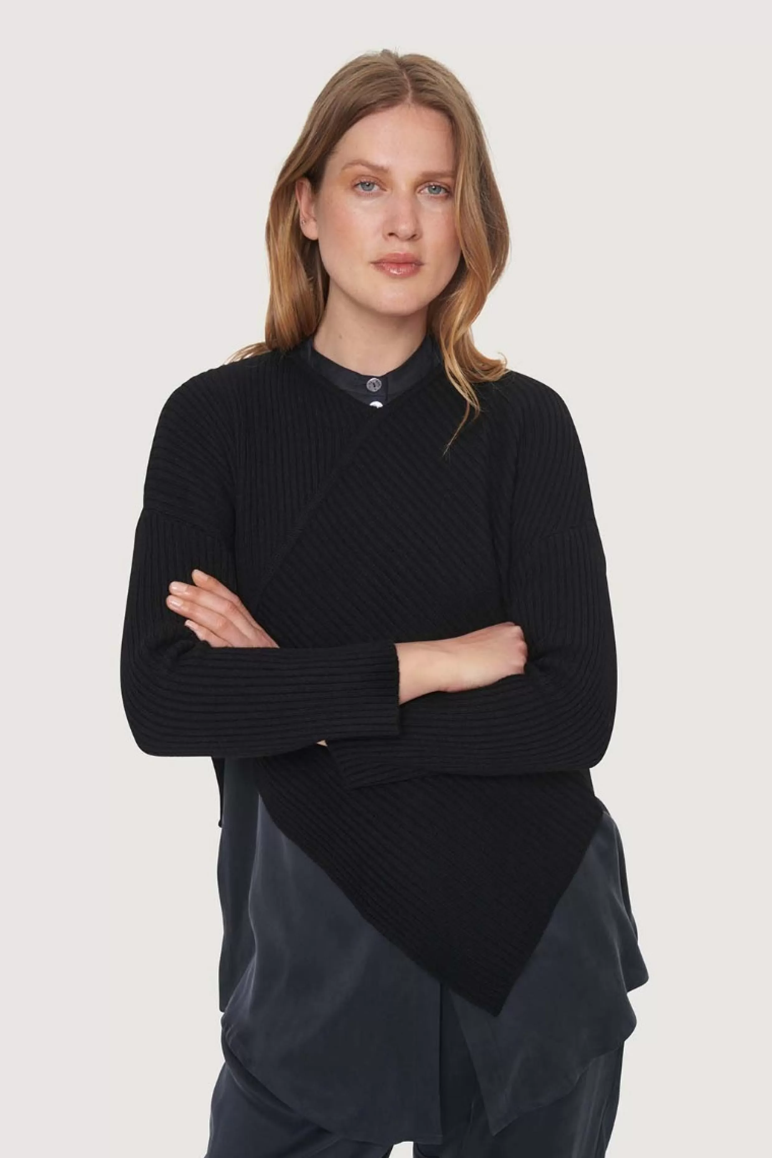 Bluser>BITTE KAI RAND Kanso asymmetrisk bluse BLACK