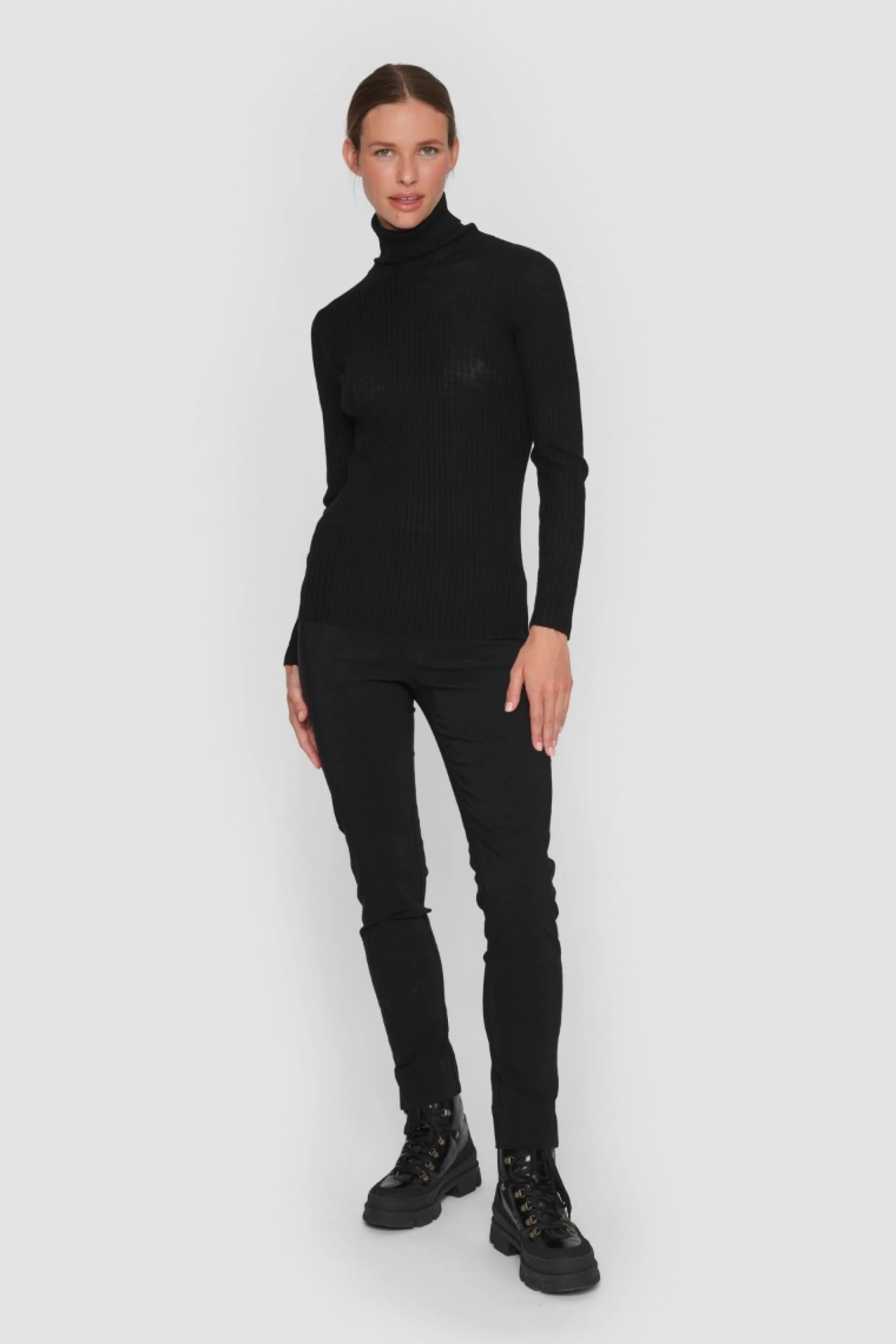 Bluser | Strik>BITTE KAI RAND New wool rullekrave sweater BLACK